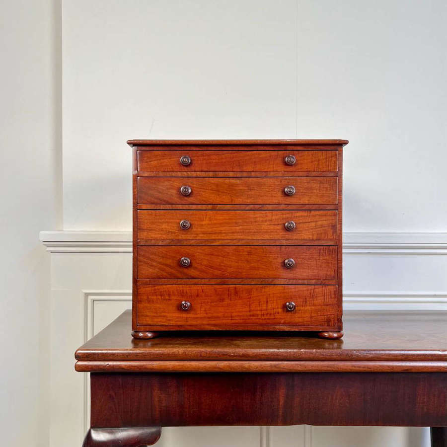 19th C Miniature Collectors Chest of Drawers