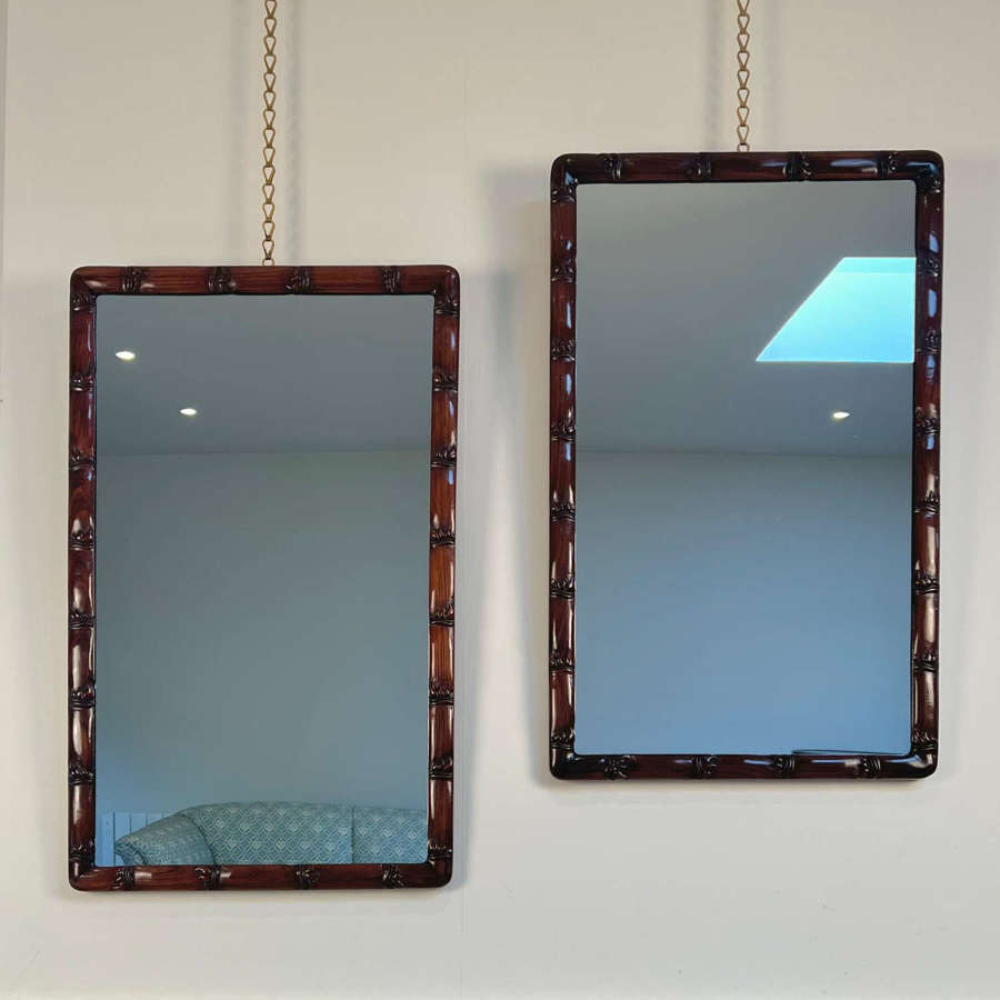 Pair Of 19th C Oriental Wall Mirrors