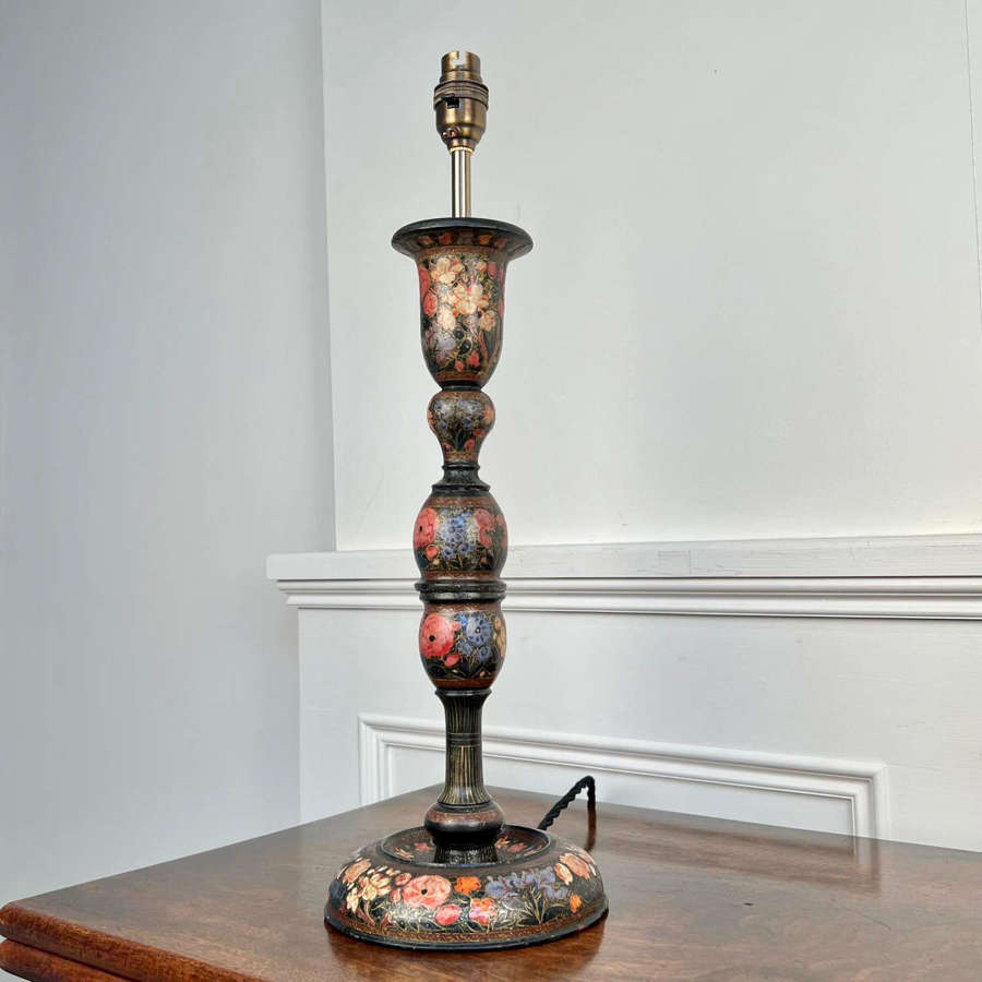 19th C Large Kashmiri Table Lamp