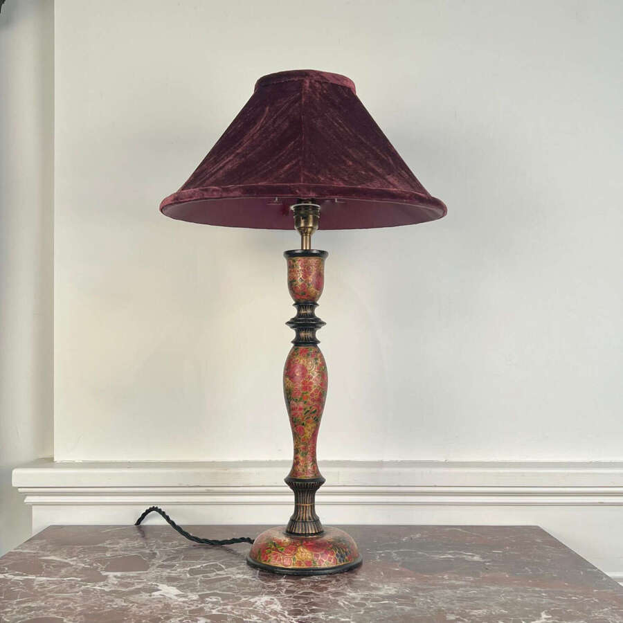 Early 20th C Kashmiri Table Lamp