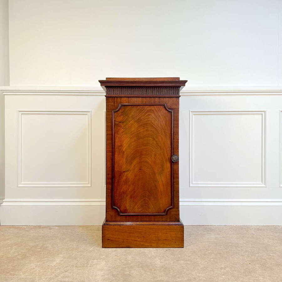 George III Mahogany Pedestal Side Cabinet