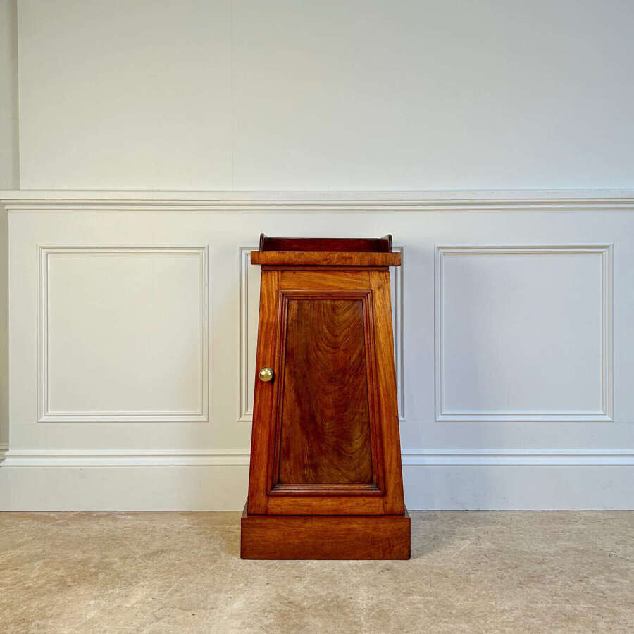 19th C Mahogany Obeliscal Bedisde Cabinet
