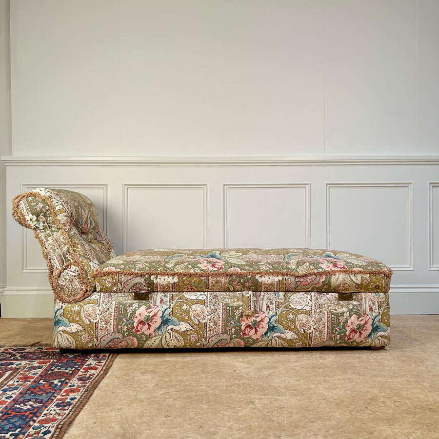 19th C Reversible Box Ottoman Daybed