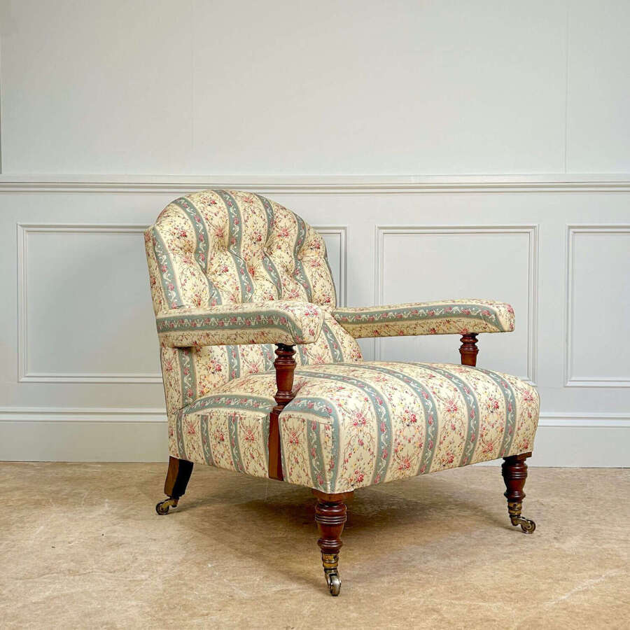 Howard & Sons Walnut Open Armchair