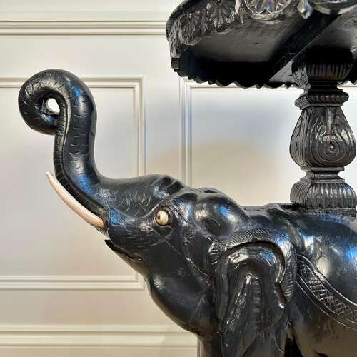 19th C Anglo Indian Elephant Table