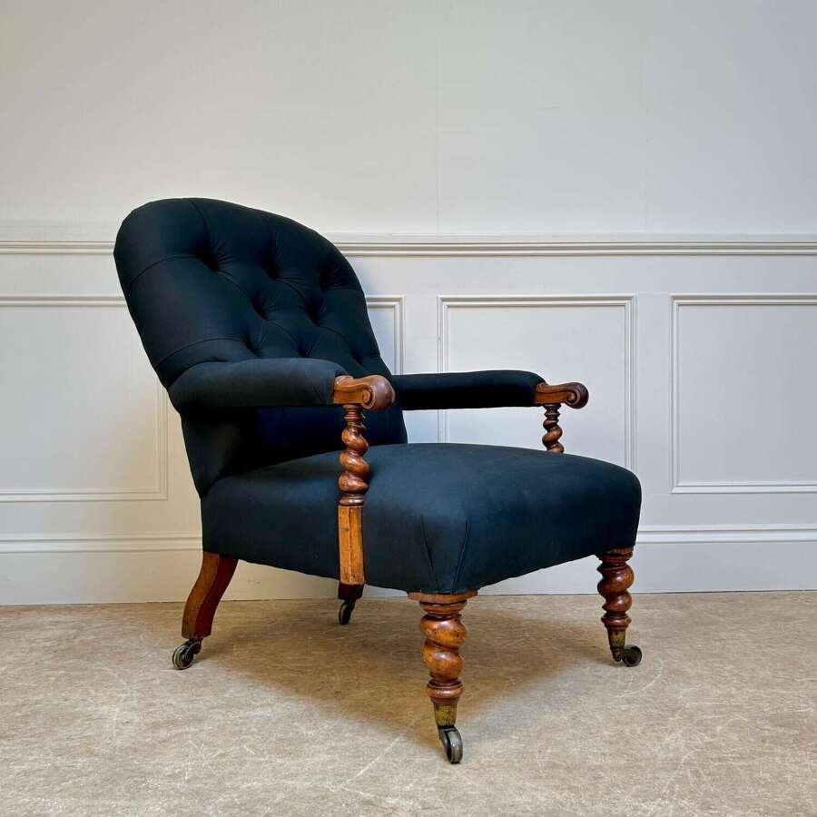 19th C Open Armchair by Hindley & Sons