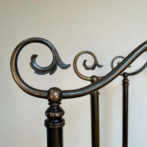 A Set of 3 Patinated Brass Floor Lamps