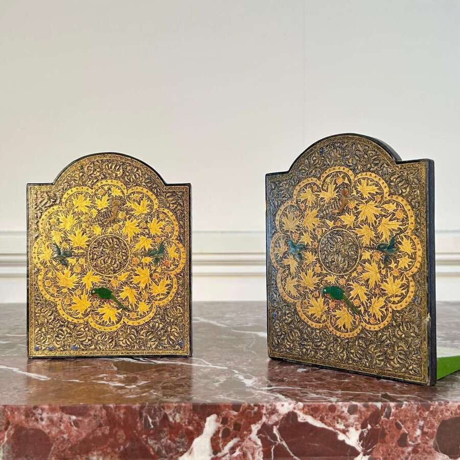A Pair of Kashmiri Bookends - Ganemede