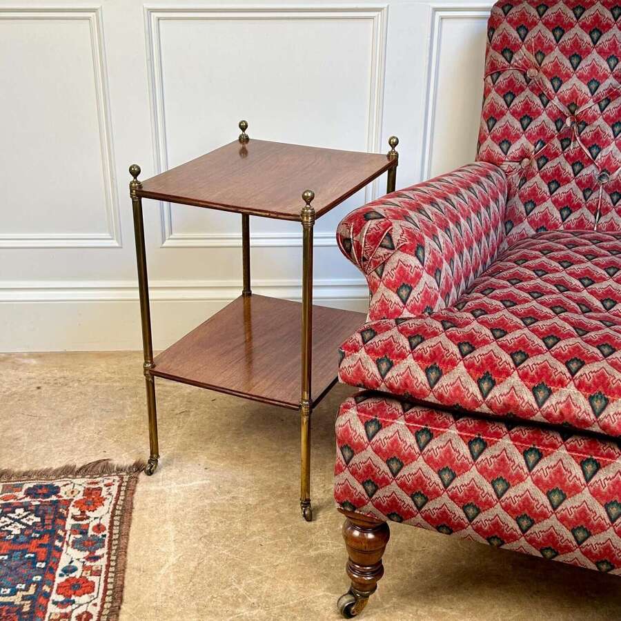 Rosewood & Brass Etagere