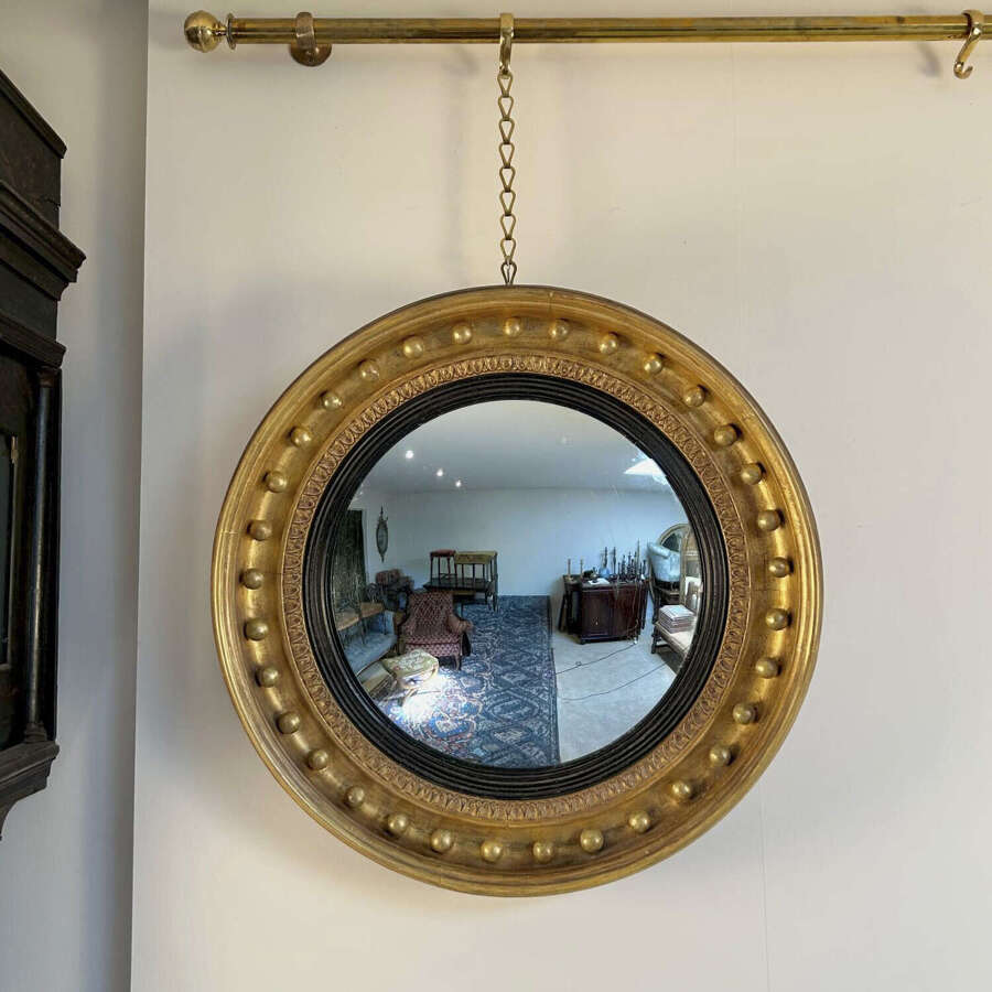 Regency Giltwood Convex Mirror