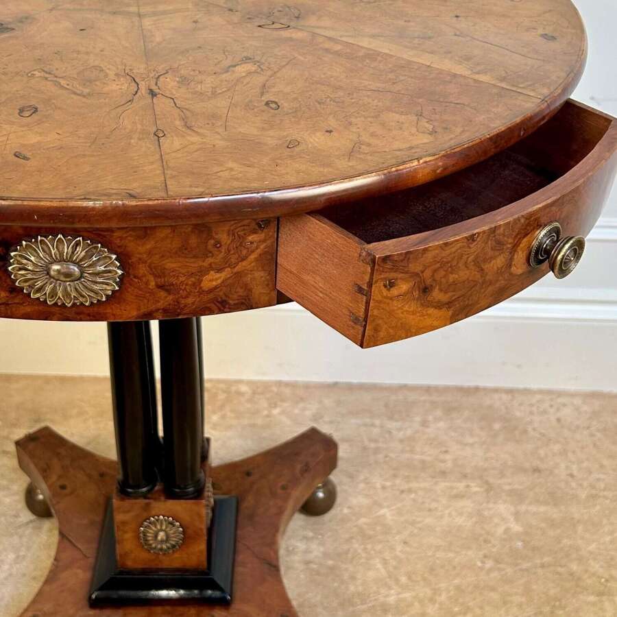 19th C Olive Wood Maltese Drum Table