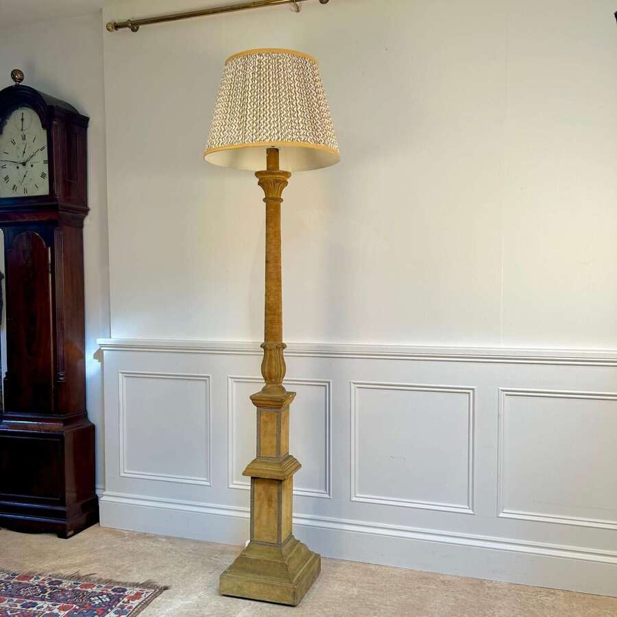 1930's Italian Velvet Floor Lamp