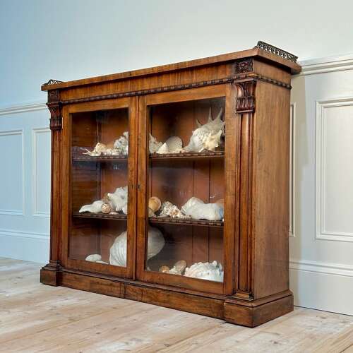 George IV Dwarf Mahogany Bookcase Cabinet - Gillows Manner