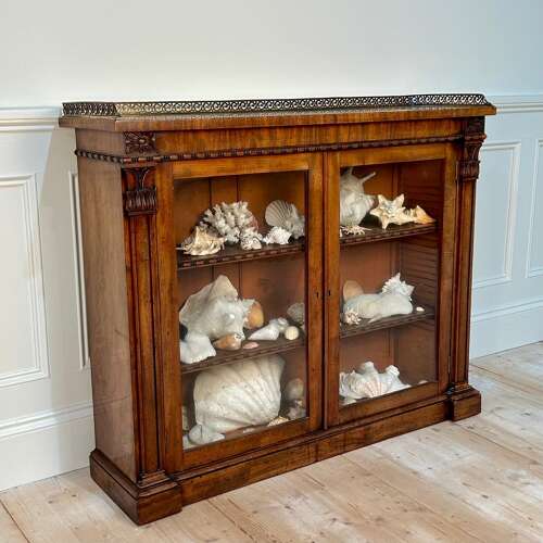 George IV Dwarf Mahogany Bookcase Cabinet - Gillows Manner